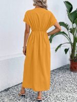 Rochie Lunga Giselle Galbena - imagine 2