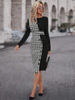 Rochie Midi Juniper Alb Negru