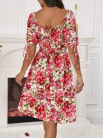 Rochie Scurta Elanti Alba Inflorata - imagine 2