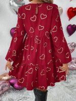 Rochie Scurta Bonde Rosie cu Inimioare - imagine 2