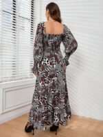 Rochie Lunga Mildred cu Print Leopard - imagine 2
