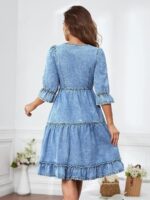 Rochie Midi Sinsia Din Denim - imagine 2