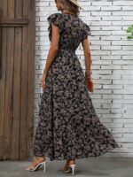 Rochie Lunga Hagen Neagra Inflorata - imagine 2