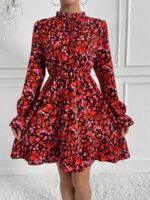 Rochie Scurta Madeline Neagra Cu Inimioare Multicolore - imagine 3