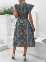 Rochie Midi Jehan Cu Model Floral Multicolor - imagine 2