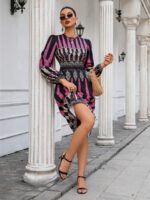 Rochie Midi Torine Multicolora - imagine 3