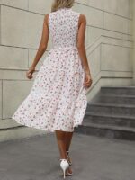 Rochie Midi Aldora Alba Inflorata - imagine 2
