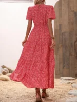 Rochie Lunga Morgana Rosie Cu Model Floral Alb - imagine 2