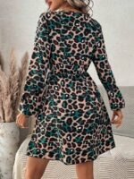Rochie Scurta Nando Cu Imprimeu Leopard Multicolor - imagine 2