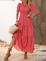 Rochie Lunga Morgana Rosie Cu Model Floral Alb - imagine 5