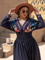 Rochie Lunga Leonie Neagra - Marimi Mari - imagine 4
