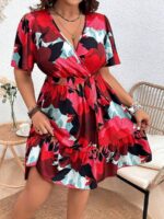 Rochie Scurta Betty Inflorata - Marimi Mari