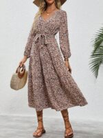Rochie Lunga Casiopeia Alba Cu Imprimeu Multicolor - imagine 3