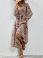 Rochie Lunga Casiopeia Alba Cu Imprimeu Multicolor - imagine 4
