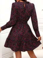 Rochie Scurta Lothar Neagra Cu Buline Albe Si Inimioare Rosii - imagine 2