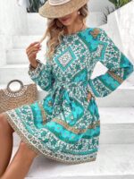 Rochie Scurta Edalina Multicolora - imagine 3