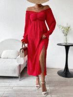 Rochie Lunga Rhonda Rosie Cu Umerii Goi