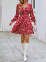 Rochie Scurta Mateya Rosie cu Print Alb - imagine 3