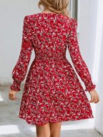 Rochie Scurta Mateya Rosie cu Print Alb - imagine 2