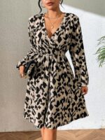 Rochie Scurta Maceio Gri Cu Imprimeu Negru - imagine 3