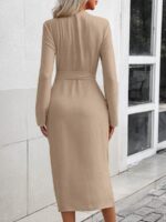 Rochie Midi Sebrina Crem Cu Cordon - imagine 2
