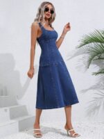 Rochie Midi Mariko Din Denim - imagine 3