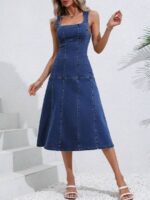 Rochie Midi Mariko Din Denim - imagine 4