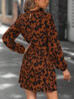Rochie Scurta Niabi Maro Cu Imprimeu Negru - imagine 2