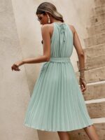 Rochie Midi Mika Bleu Plisata - imagine 2