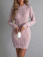 Rochie Tricotata Scurta Brier Bej