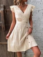Rochie Midi Ekanta Bej - imagine 4