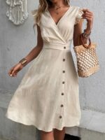 Rochie Midi Ekanta Bej - imagine 3