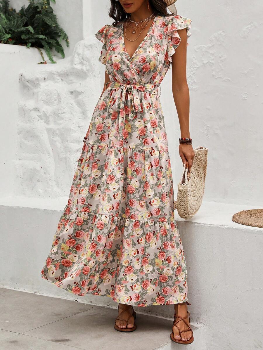 0 Rochie Lunga Edvia Inflorata - imagine 1