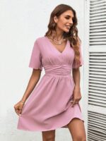 Rochie Scurta Bendine Roz - imagine 3