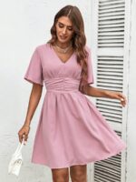 Rochie Scurta Bendine Roz - imagine 5