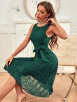 Rochie Midi Myla Verde - imagine 3
