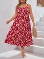 Rochie Lunga Olay Rosie Cu Model Floral Alb - Marimi Mari