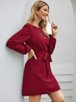 Rochie Scurta Haldor Grena Cu Cordon - imagine 3