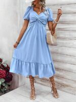 Rochie Midi Odelia Bleu - imagine 3