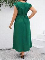 Rochie Lunga Melvyn Verde - Marimi Mari - imagine 2