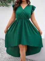 Rochie Lunga Melvyn Verde - Marimi Mari - imagine 3