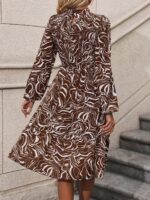 Rochie Scurta Enora Maro Cu Imprimeu Alb - imagine 2