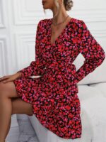 Rochie Scurta Delia Neagra cu Inimioare Rosii si Roz - imagine 3