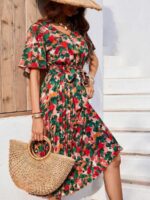 Rochie Midi Alena Cu Imprimeu Multicolor - imagine 3