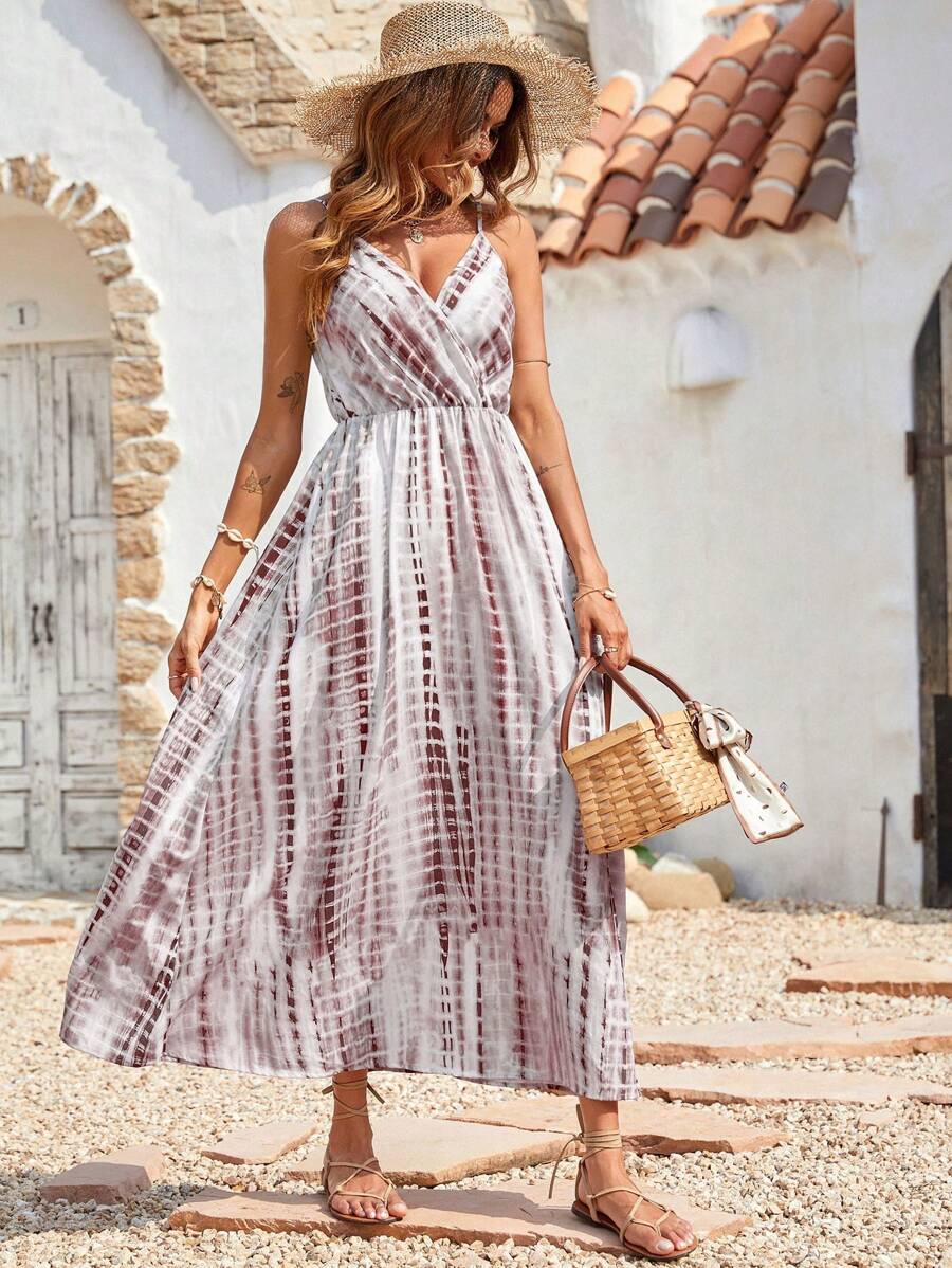 40 Rochie Lunga Mandy Alba Cu Imprimeu Rosu - imagine 1