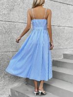 Rochie Lunga Olio Bleu Cu Dungi - imagine 2
