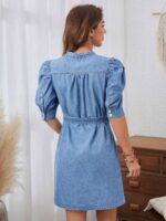 Rochie Scurta Maka Din Denim - imagine 2