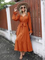 Rochie Lunga Marlis Portocalie