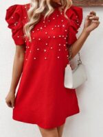 Rochie Scurta Reija Rosie cu Perle