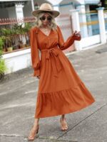 Rochie Lunga Marlis Portocalie - imagine 5